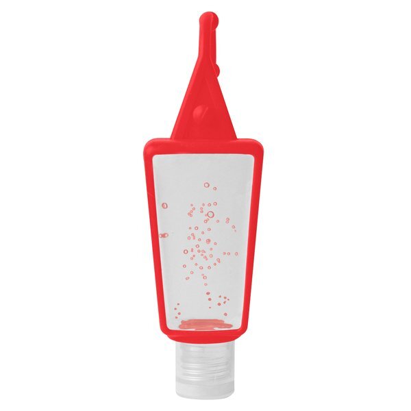 Antibacterial Hand Sanitizer in Silicone Holder, 1oz.