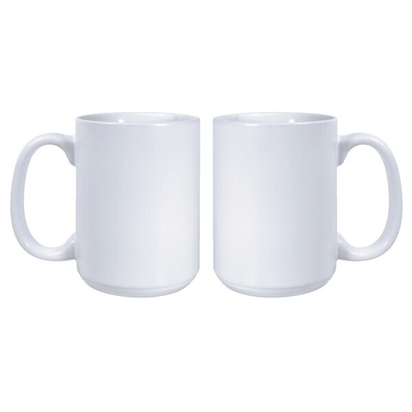 Mighty Matte White Ceramic Mug, 15oz.