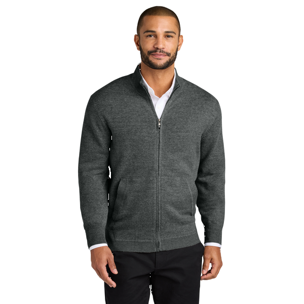 Port Authotiry® Easy Care Tri Blend Full-Zip Men's Sweater