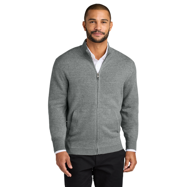 Port Authotiry® Easy Care Tri Blend Full-Zip Men's Sweater