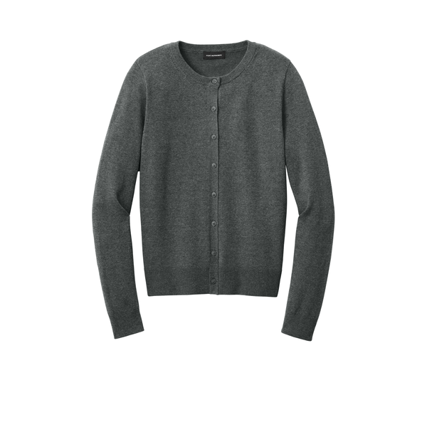 Port Authority® Easy Care Tri-Blend Crewneck Cardigan Ladies' Sweater