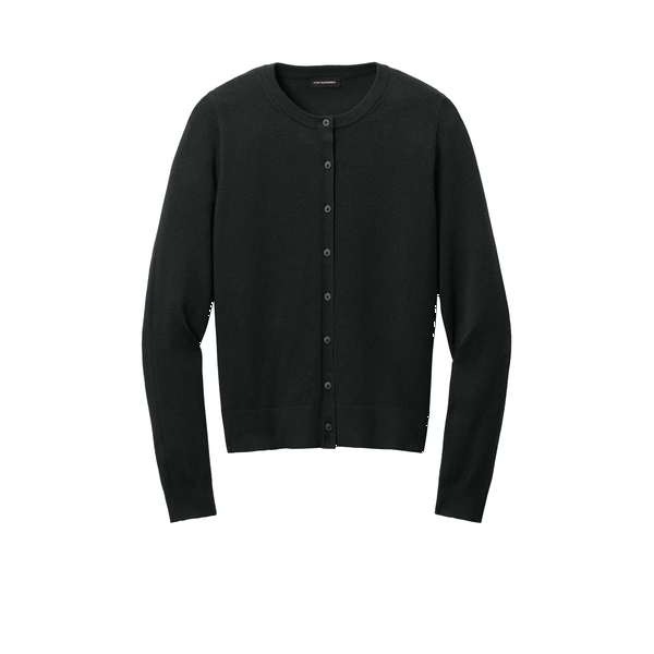 Port Authority® Easy Care Tri-Blend Crewneck Cardigan Ladies' Sweater