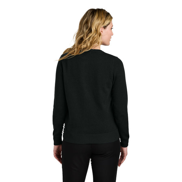 Port Authority® Easy Care Tri-Blend Crewneck Cardigan Ladies' Sweater
