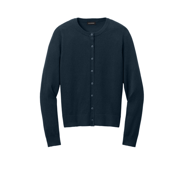 Port Authority® Easy Care Tri-Blend Crewneck Cardigan Ladies' Sweater