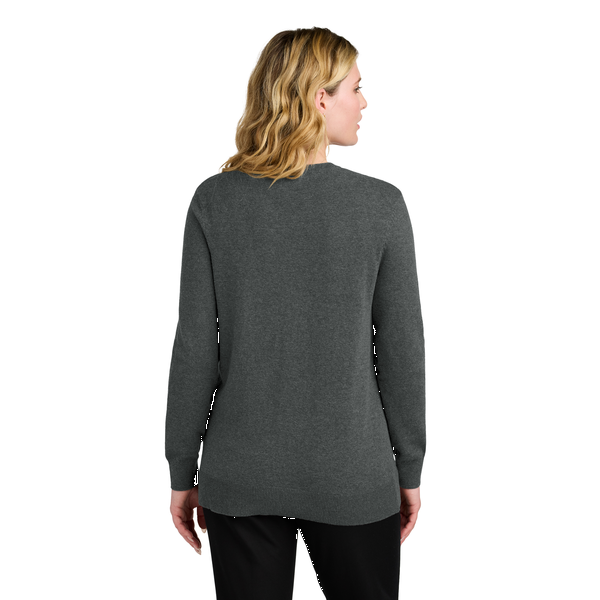 Port Authority® Easy Care Tri-Blend Button Up Cardigan Ladies' Sweater