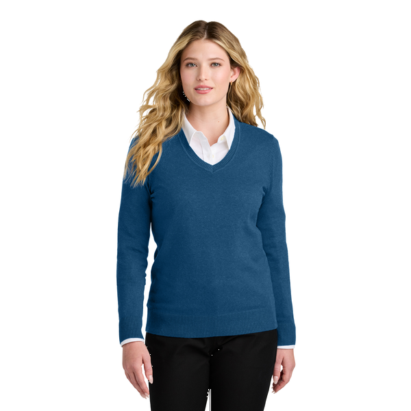 Port Authority® Easy Care Tri-Blend V-Neck Ladies' Sweater