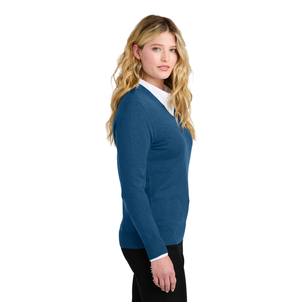 Port Authority® Easy Care Tri-Blend V-Neck Ladies' Sweater