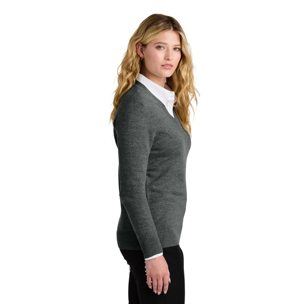 Port Authority® Easy Care Tri-Blend V-Neck Ladies' Sweater