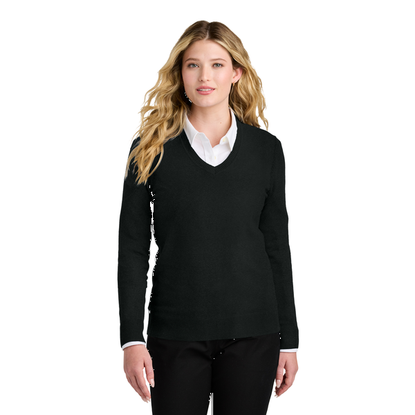 Port Authority® Easy Care Tri-Blend V-Neck Ladies' Sweater