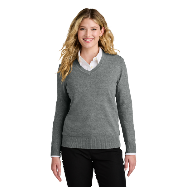 Port Authority® Easy Care Tri-Blend V-Neck Ladies' Sweater