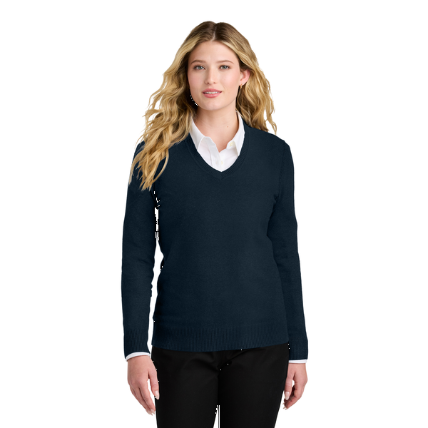 Port Authority® Easy Care Tri-Blend V-Neck Ladies' Sweater