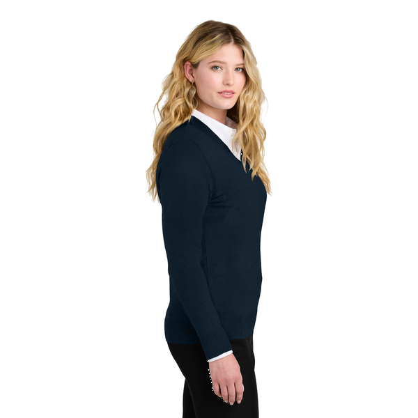 Port Authority® Easy Care Tri-Blend V-Neck Ladies' Sweater