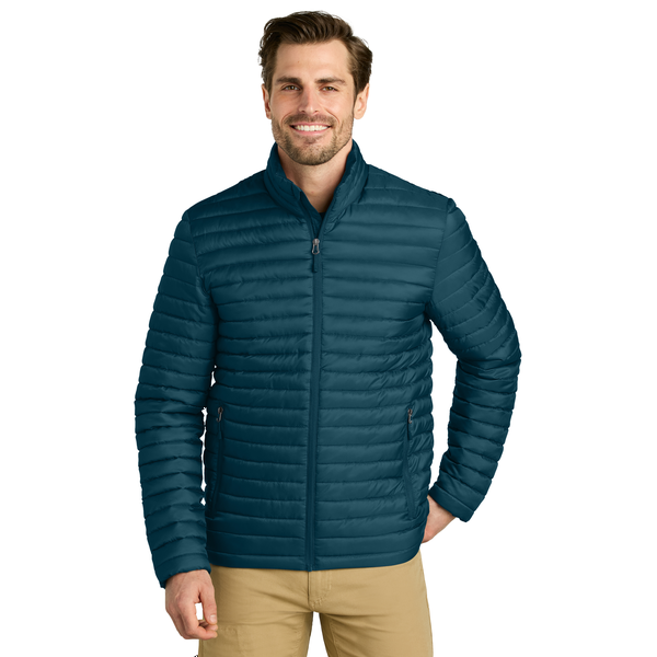 Eddie Bauer® Packable Quilted Polyester Ripstop Men's Full-Zip Jacket