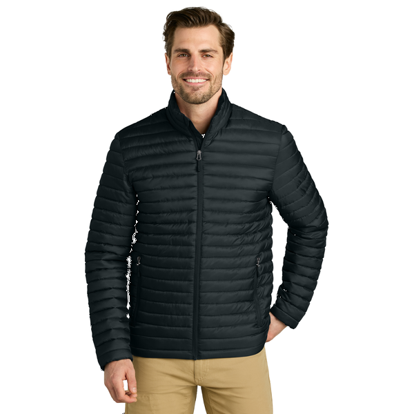 Eddie Bauer® Packable Quilted Polyester Ripstop Men's Full-Zip Jacket