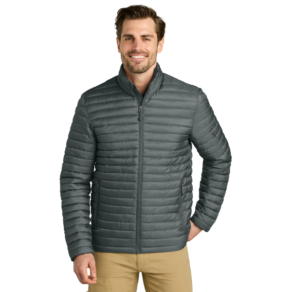 Eddie Bauer® Packable Quilted Polyester Ripstop Men's Full-Zip Jacket