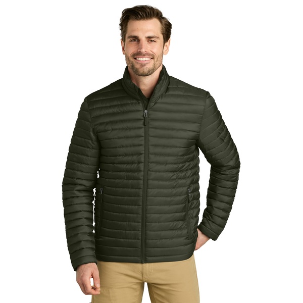 Eddie Bauer® Packable Quilted Polyester Ripstop Men's Full-Zip Jacket