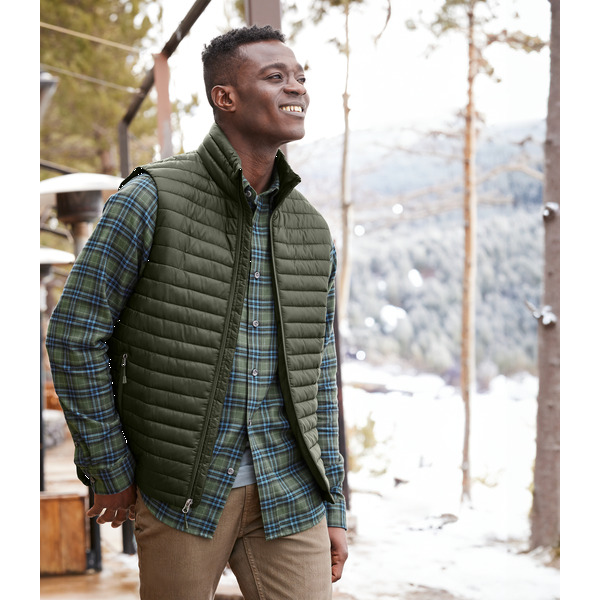 Eddie Bauer® Packable Quilted Polyester Ripstop Men's Vest