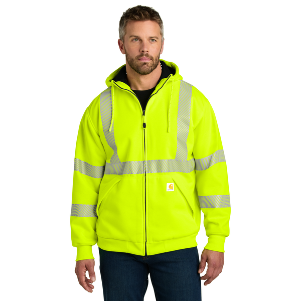 Carhartt® ANSI 107 Class 3 Lined Polyester Men's Full-Zip Sweatshirt
