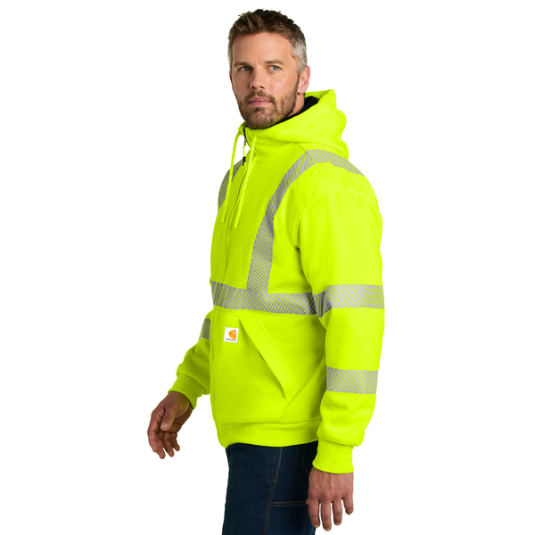 Carhartt® ANSI 107 Class 3 Lined Polyester Men's Full-Zip Sweatshirt