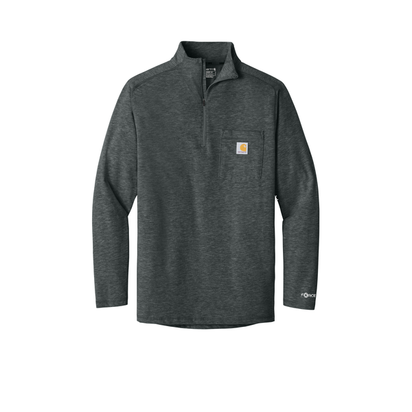 Carhartt® Force® Cotton/Poly Long Sleeve Men's 1/4 Zip T-Shirt