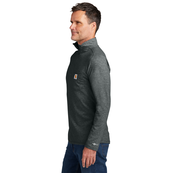 Carhartt® Force® Cotton/Poly Long Sleeve Men's 1/4 Zip T-Shirt