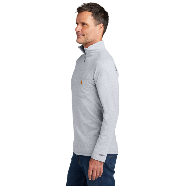 Carhartt® Force® Cotton/Poly Long Sleeve Men's 1/4 Zip T-Shirt