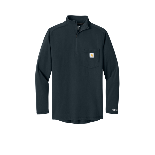 Carhartt® Force® Cotton/Poly Long Sleeve Men's 1/4 Zip T-Shirt