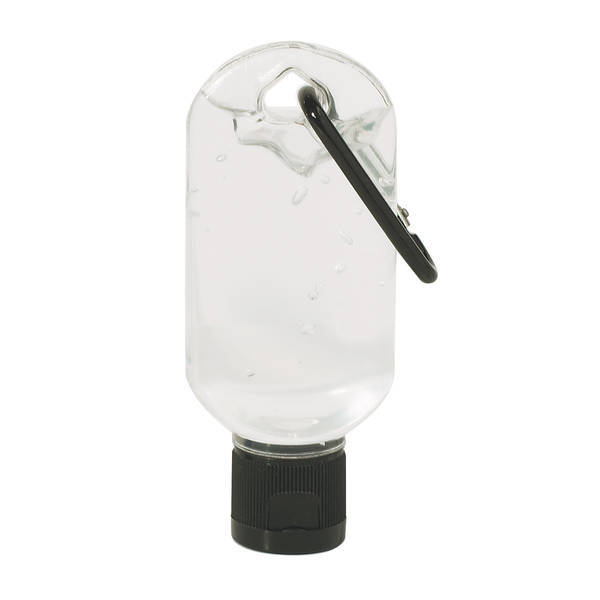 Antibacterial Hand Sanitizer Gel with Carabiner, 1.8oz.