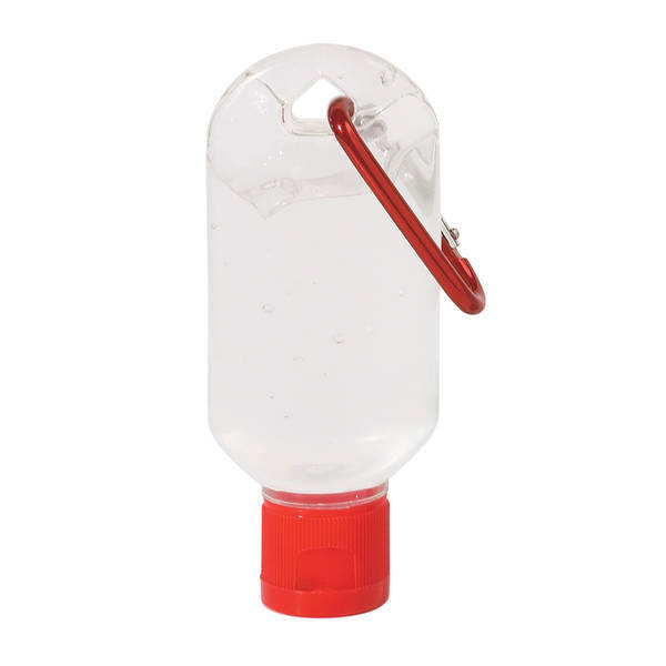Antibacterial Hand Sanitizer Gel with Carabiner, 1.8oz.