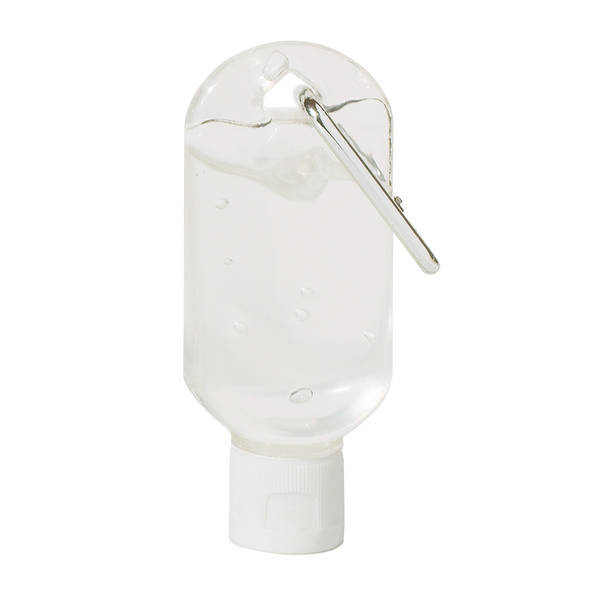 Antibacterial Hand Sanitizer Gel with Carabiner, 1.8oz.