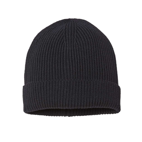 Atlantis® Sustainable Fine Rib Recycled Poly/Acrylic Cuffed Beanie