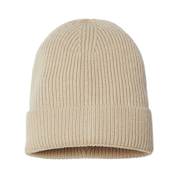 Atlantis® Sustainable Fine Rib Recycled Poly/Acrylic Cuffed Beanie