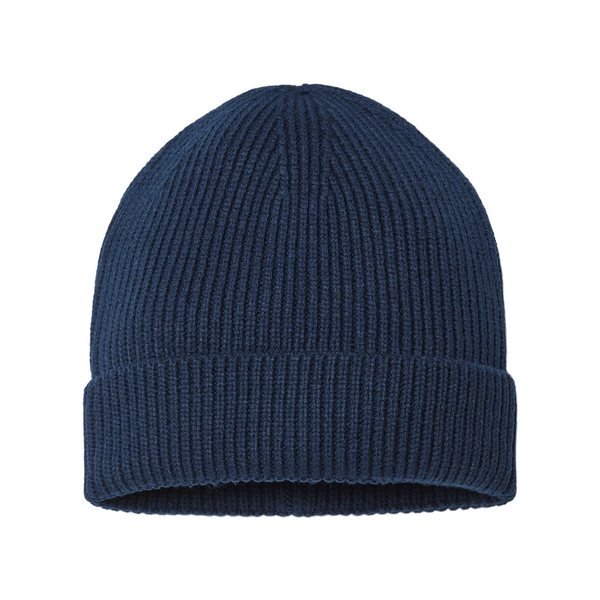 Atlantis® Sustainable Fine Rib Recycled Poly/Acrylic Cuffed Beanie