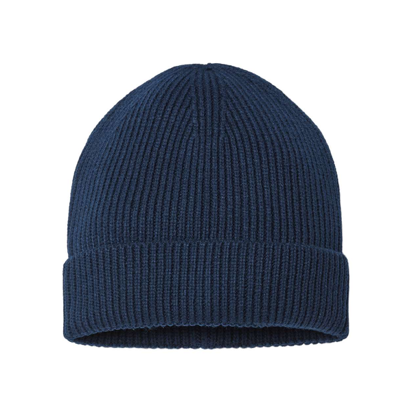 Atlantis® Sustainable Fine Rib Recycled Poly/Acrylic Cuffed Beanie