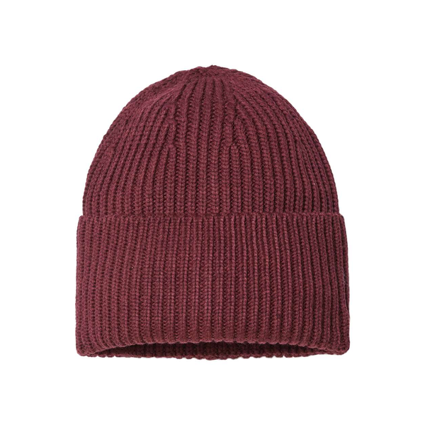 Atlantis® Sustainable Chunky Rib Poly/Acrylic Cuffed Beanie
