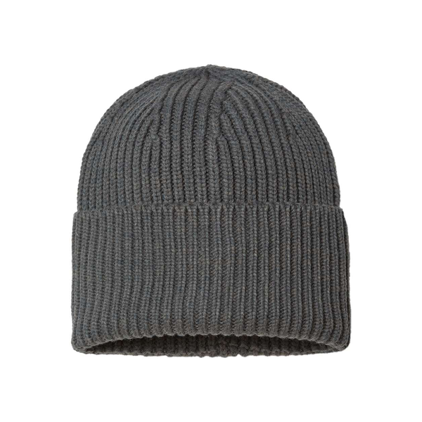 Atlantis® Sustainable Chunky Rib Poly/Acrylic Cuffed Beanie