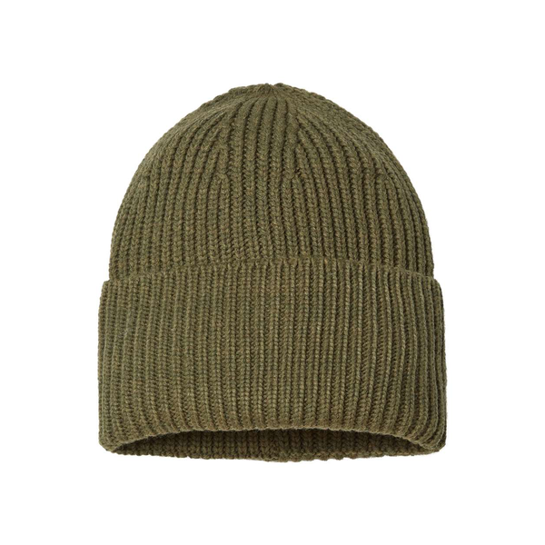 Atlantis® Sustainable Chunky Rib Poly/Acrylic Cuffed Beanie