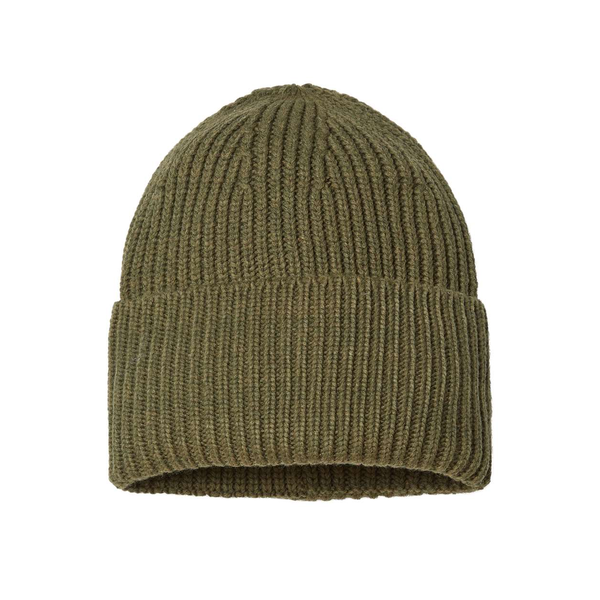 Atlantis® Sustainable Chunky Rib Poly/Acrylic Cuffed Beanie