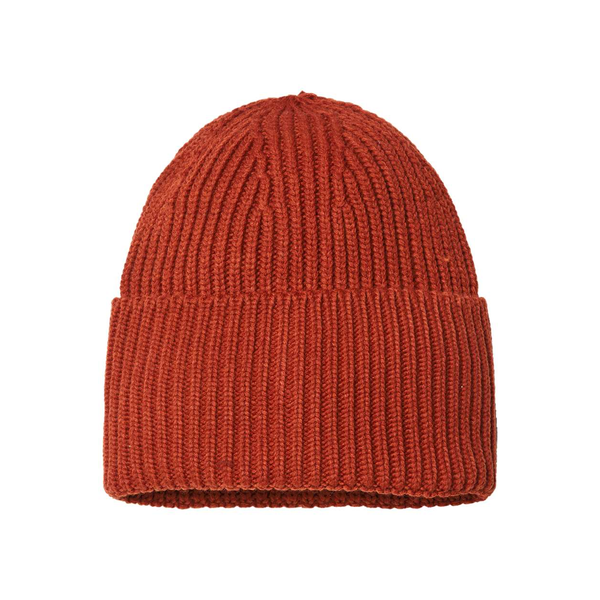 Atlantis® Sustainable Chunky Rib Poly/Acrylic Cuffed Beanie