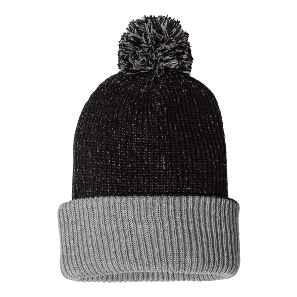 Sportsman™ 12" Speckled Pom-Pom Acrylic Cuffed Beanie