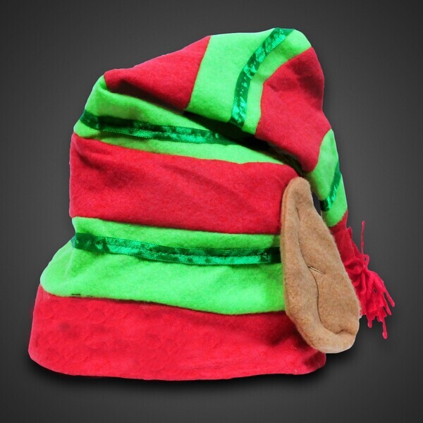 Striped Felt Elf Hat with Ears