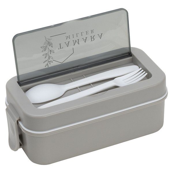 Connoisseur 3-Compartment Stackable Lunch Box w/ Utensils