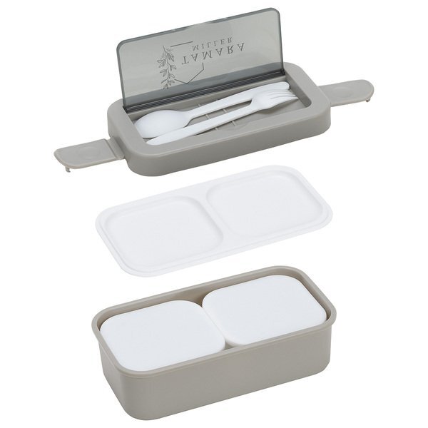 Connoisseur 3-Compartment Stackable Lunch Box w/ Utensils