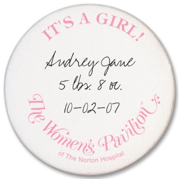 Keepsake Round Button, 3-1/2"