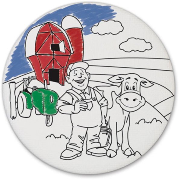 Keepsake Round Button, 3-1/2"