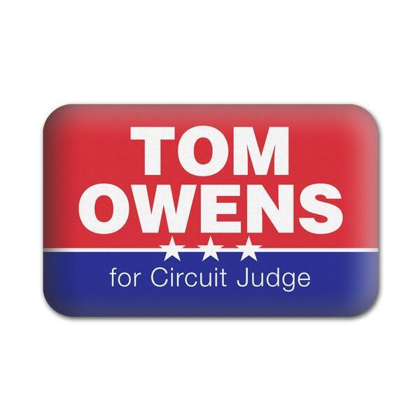 Rectangle Matte Button- Round Corners, 1.75" x 2.75"