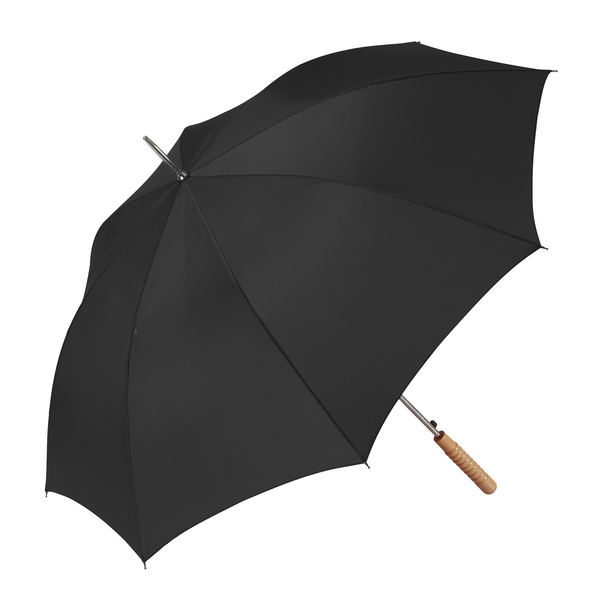 Wood Handle Auto Open Stick Umbrella, 48" Arc