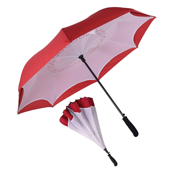 Rebel Inverted Auto Close Umbrella, 48" Arc