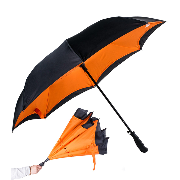Rebel Inverted Auto Close Umbrella, 48" Arc