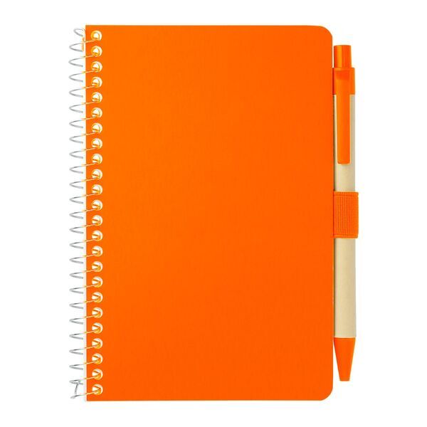 FSC Mix Pocket Spiral Notebook w/ Pen, 4" x 6"